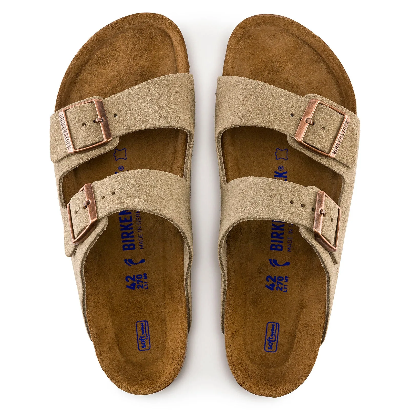 Birkenstock Arizona Soft Footbed Suede Sandals - Regular/Wide