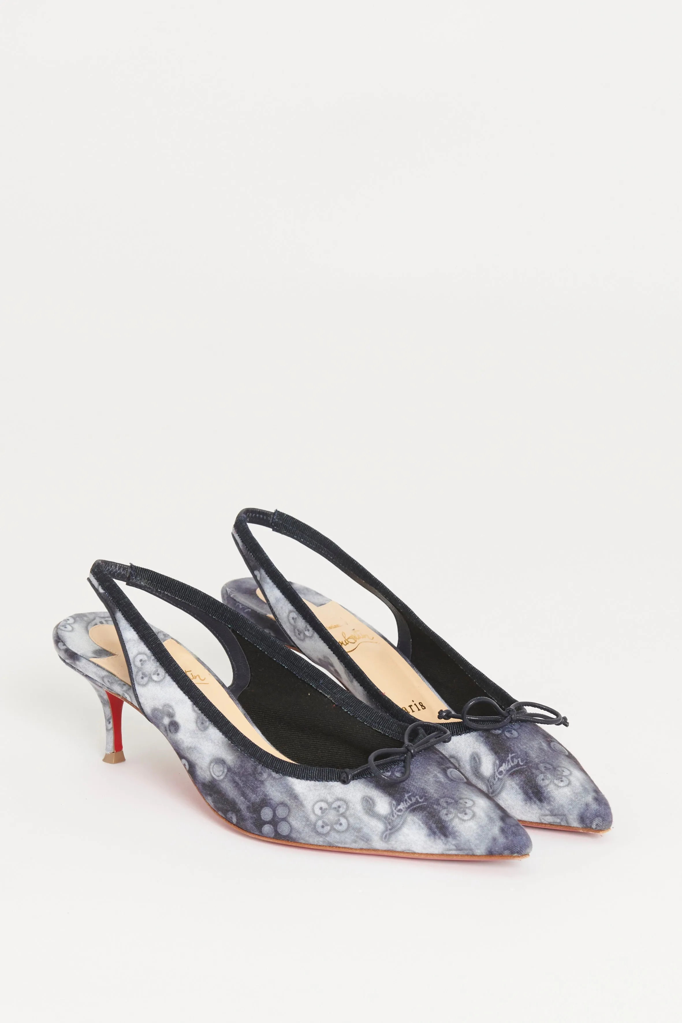 Blue Canvas Hall 55 Preowned Slingback Mules