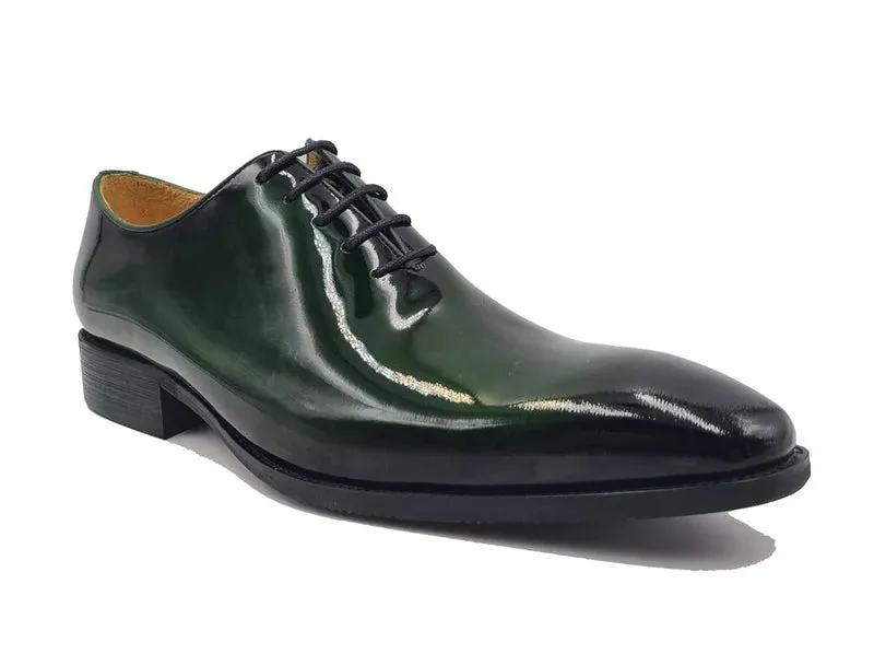 Carrucci Olive Green Patent Leather Oxford Fashion Design Style No: KS503-101P