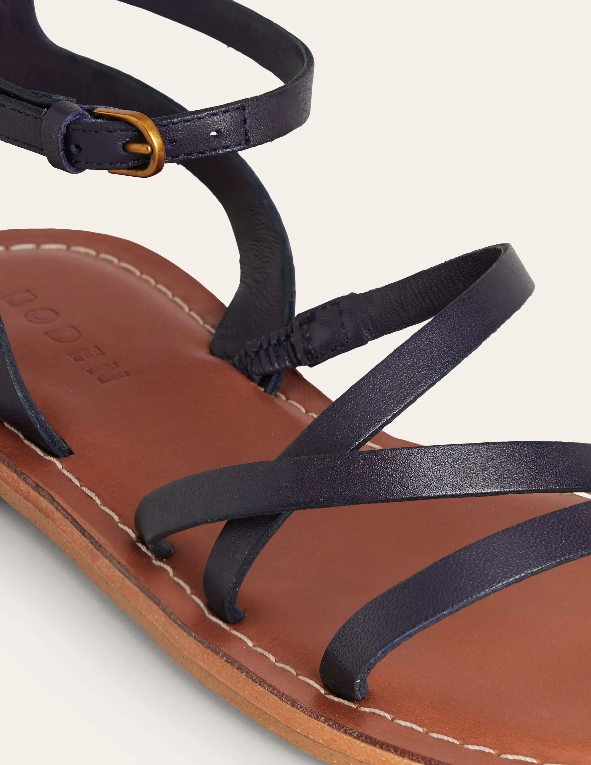 Everyday Flat Sandals-Navy