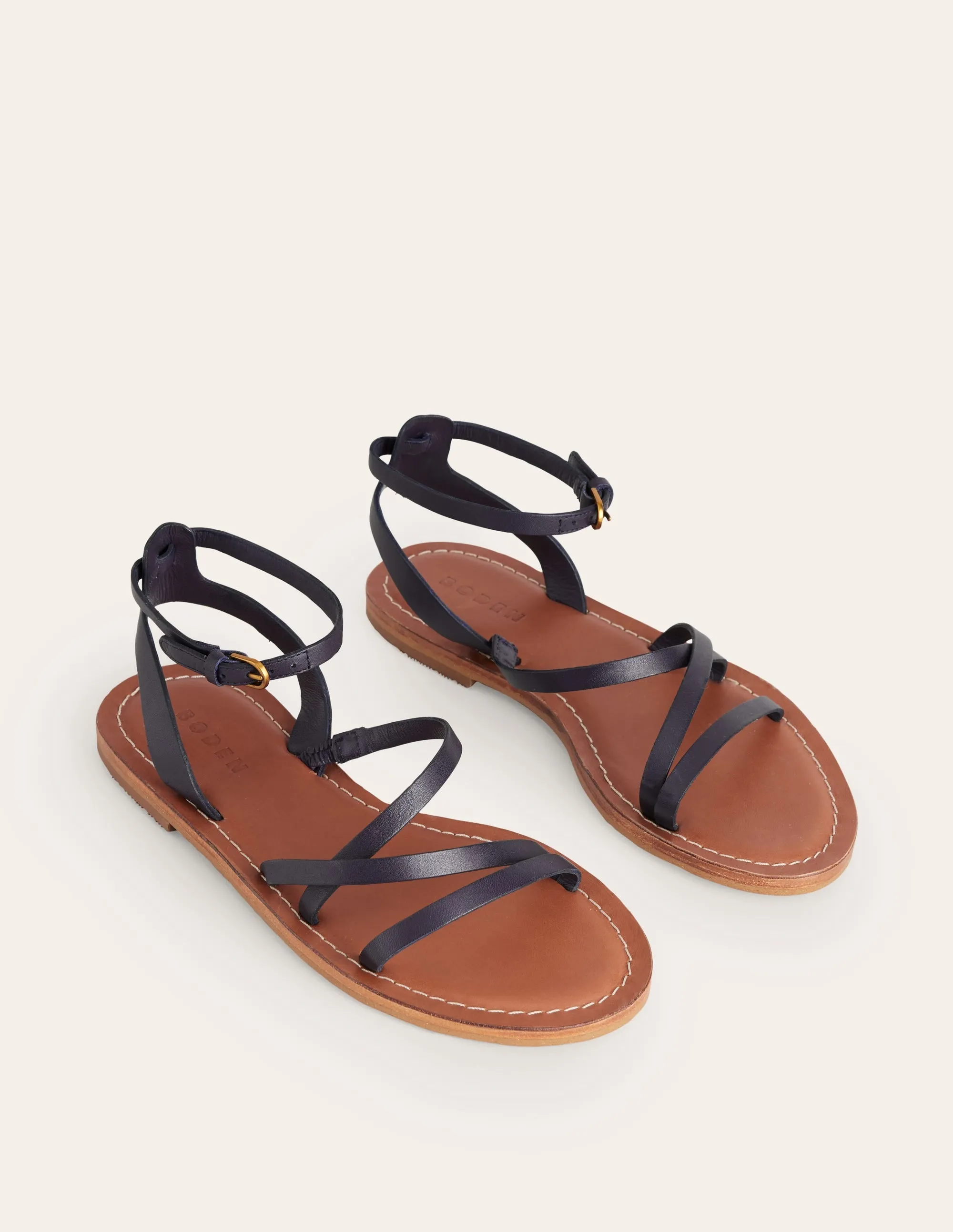 Everyday Flat Sandals-Navy