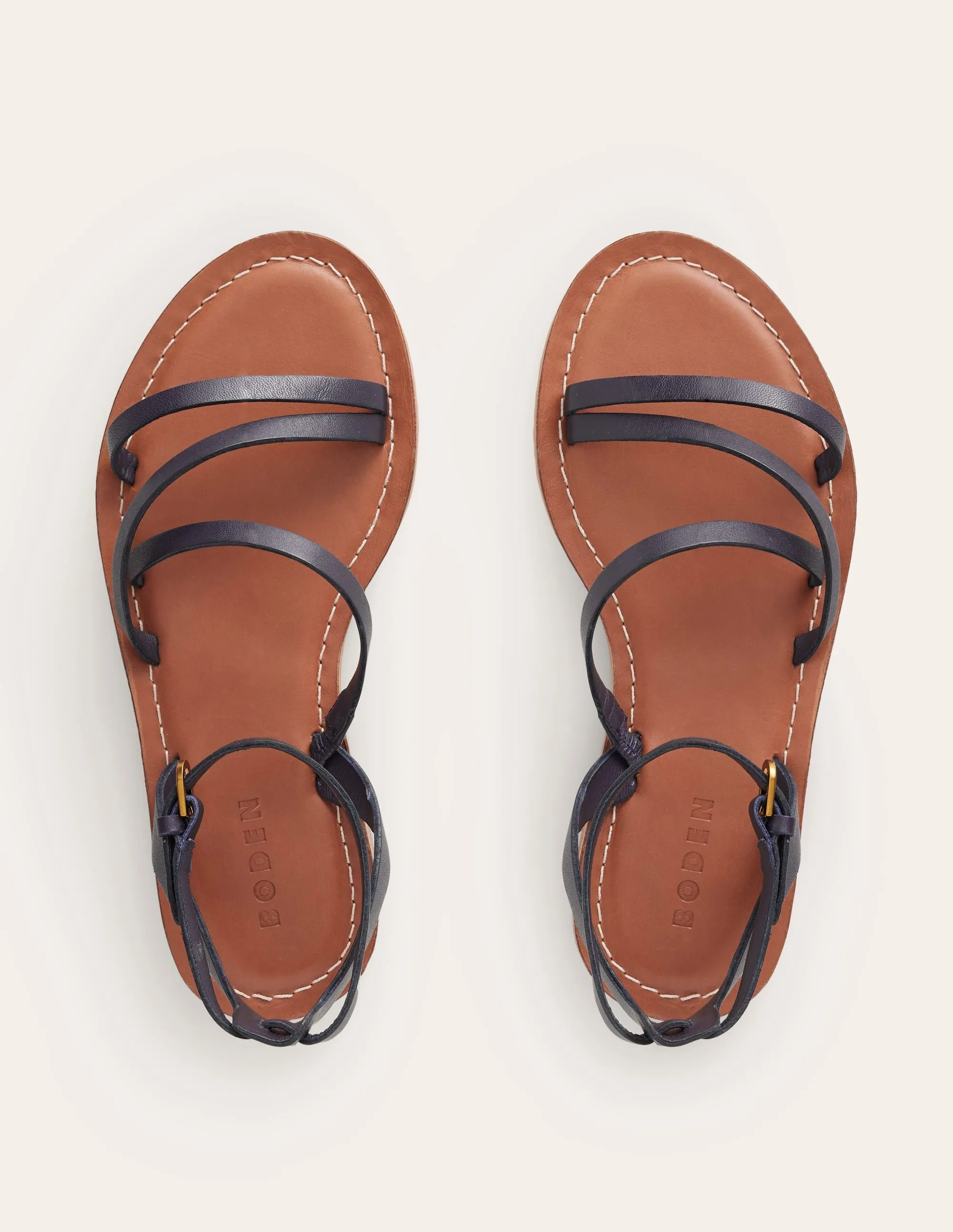 Everyday Flat Sandals-Navy