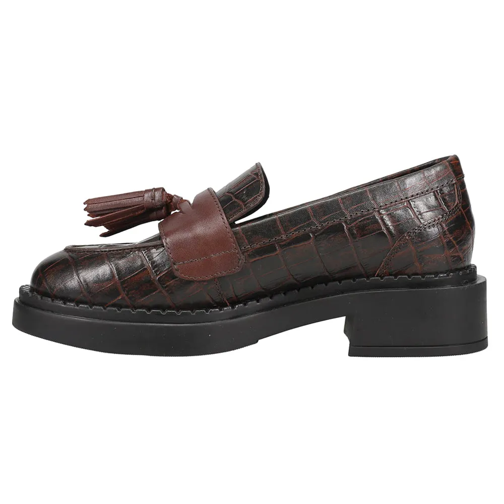 Final Call Croc Embossed Loafers