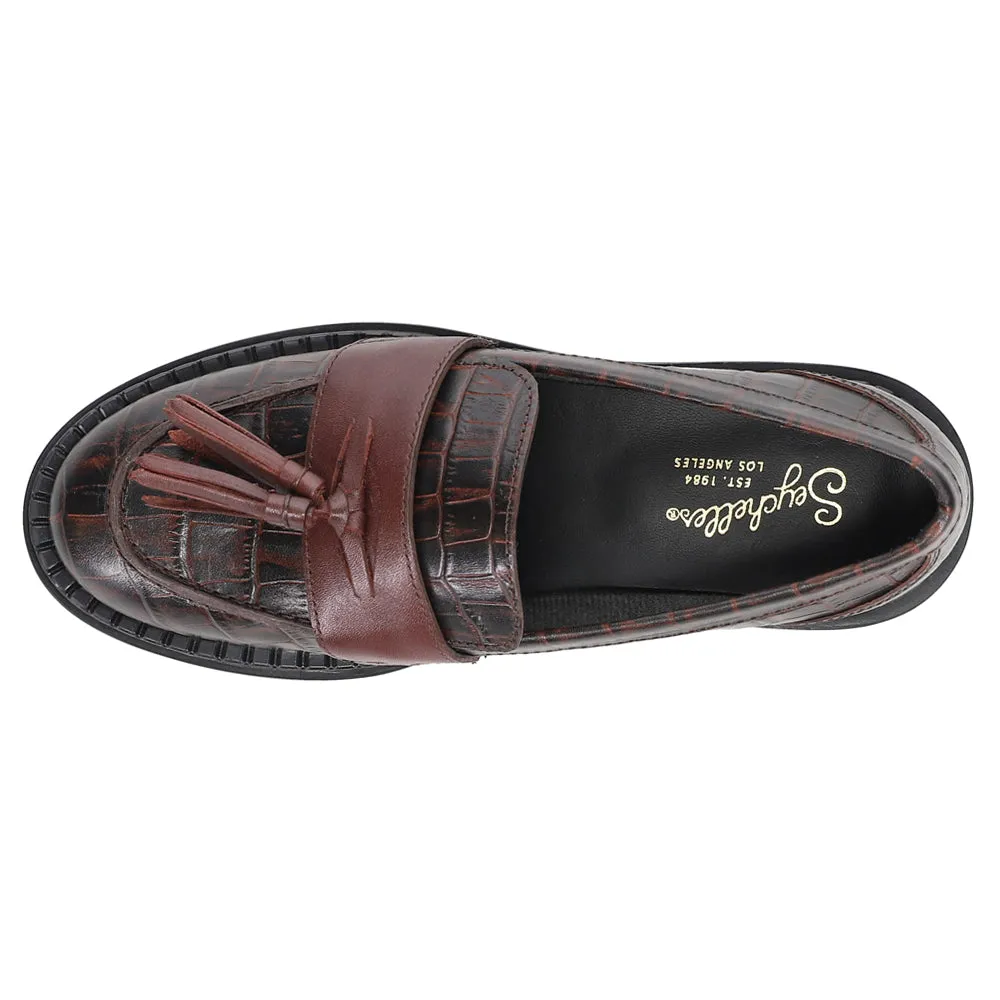 Final Call Croc Embossed Loafers