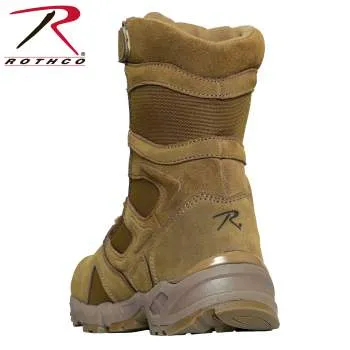 Forced Entry Desert Tan 8" Deployment Boots with Side Zipper, AR 670-1 Coyote Brown