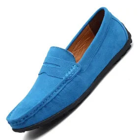 Genuine Leather Men Shoes Luxury Casual Slip Loafers