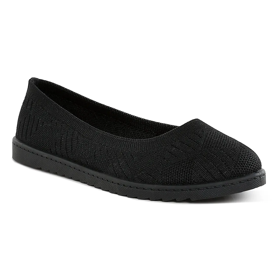 Knitted Flat Ballet Flats