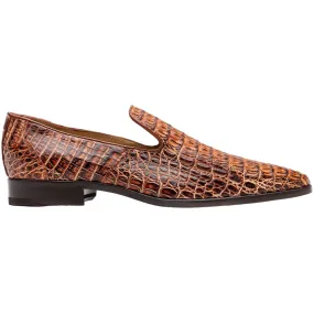 Marco Di Milano Trento Caiman Fuscus Rustic Cognac Stripe