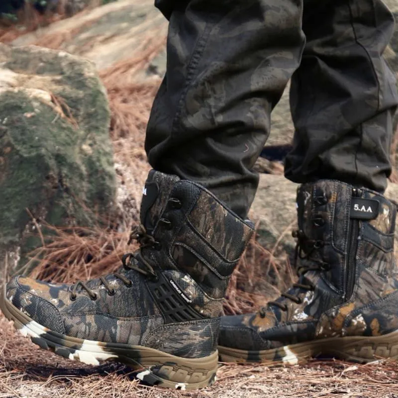 Men's Waterproof Military High-Top Boots