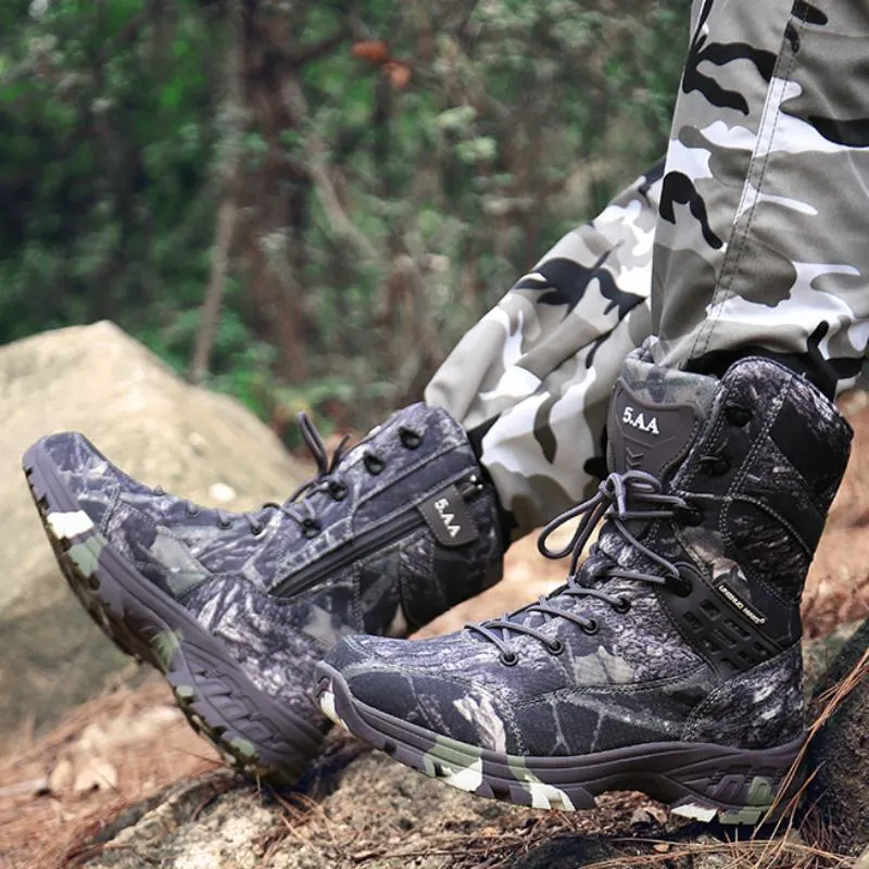 Men's Waterproof Military High-Top Boots