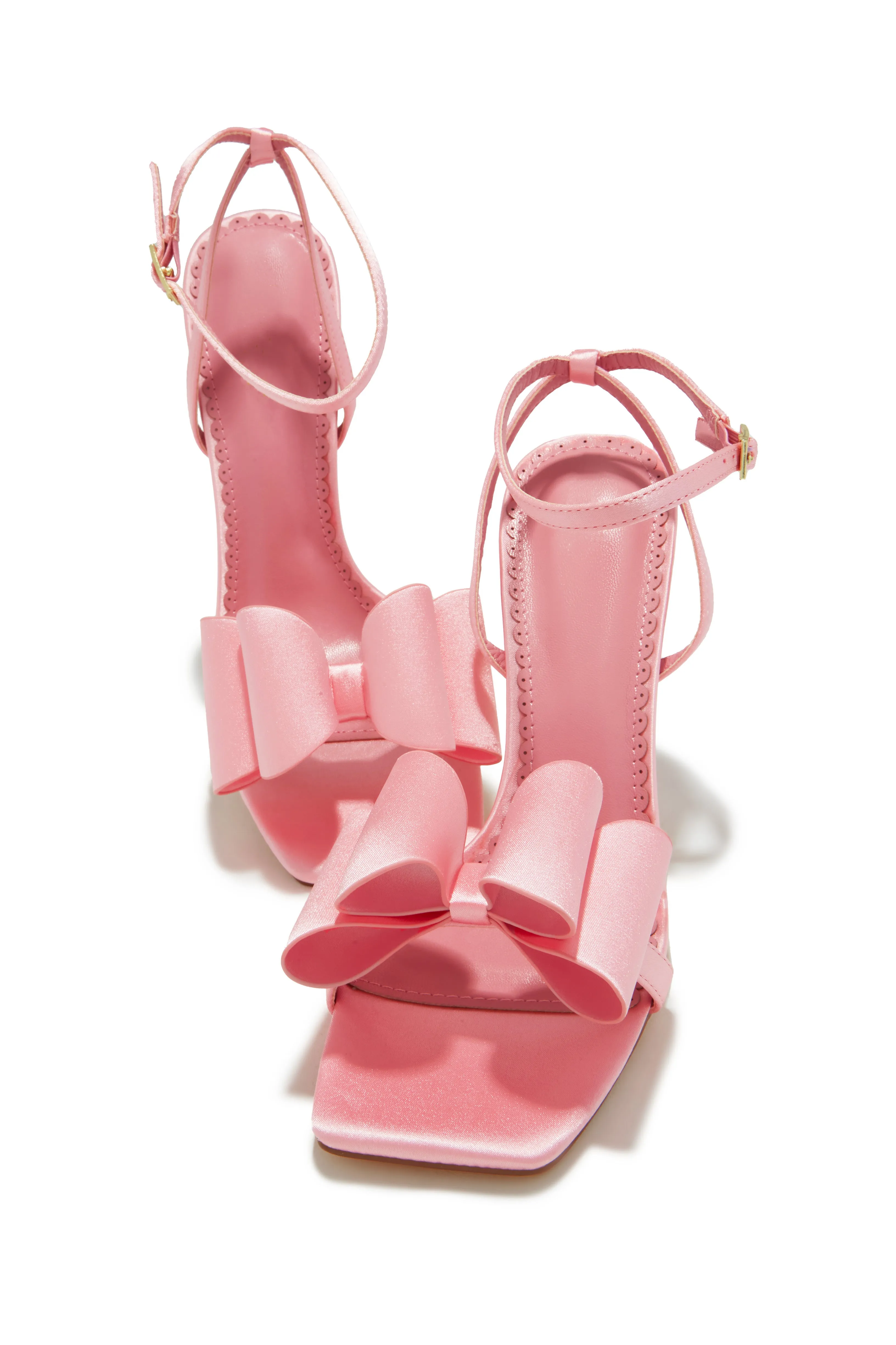 Pretty Nights Bow High Heels - Pink