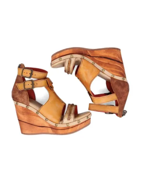 Princess Wedge Sandal - Cafe Latte Lux