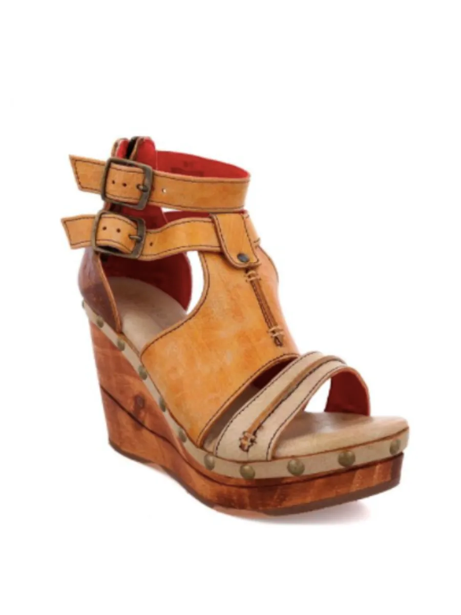 Princess Wedge Sandal - Cafe Latte Lux