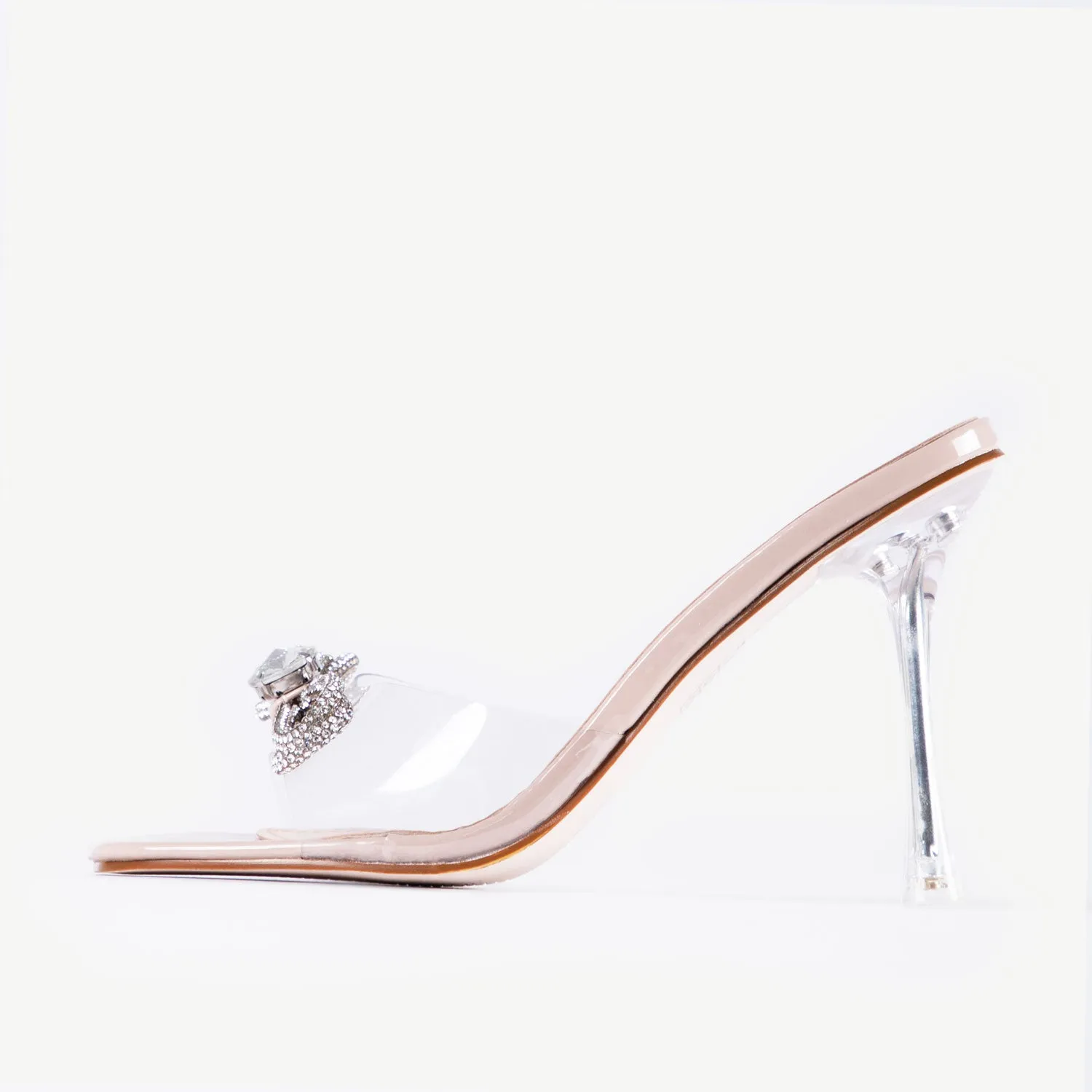 RAID Ediva Heeled Mule in Nude