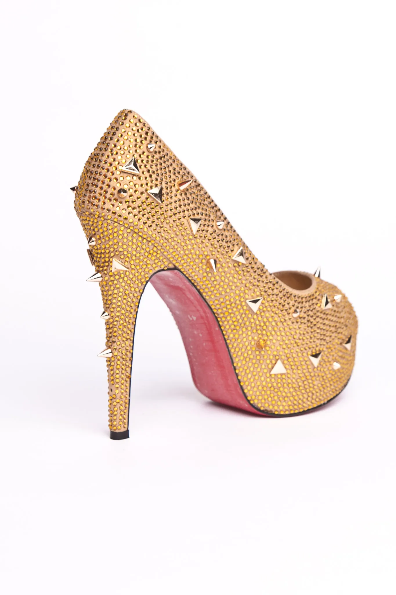 Robyn - Gold Studded Heels