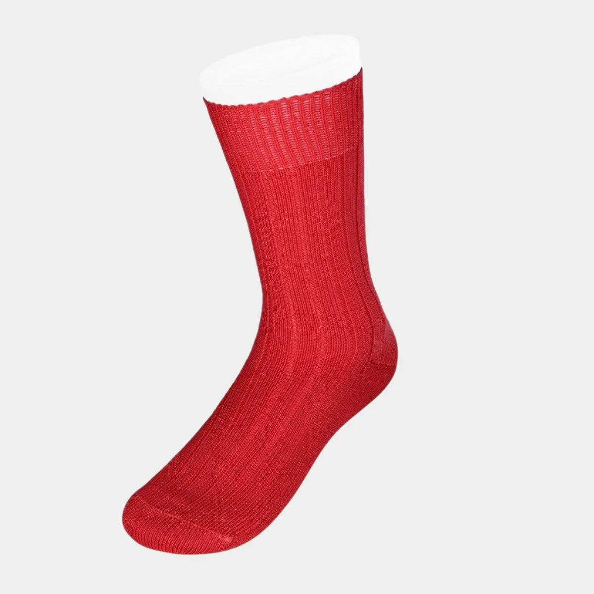 Short Red Heavy Wool Sport Socks