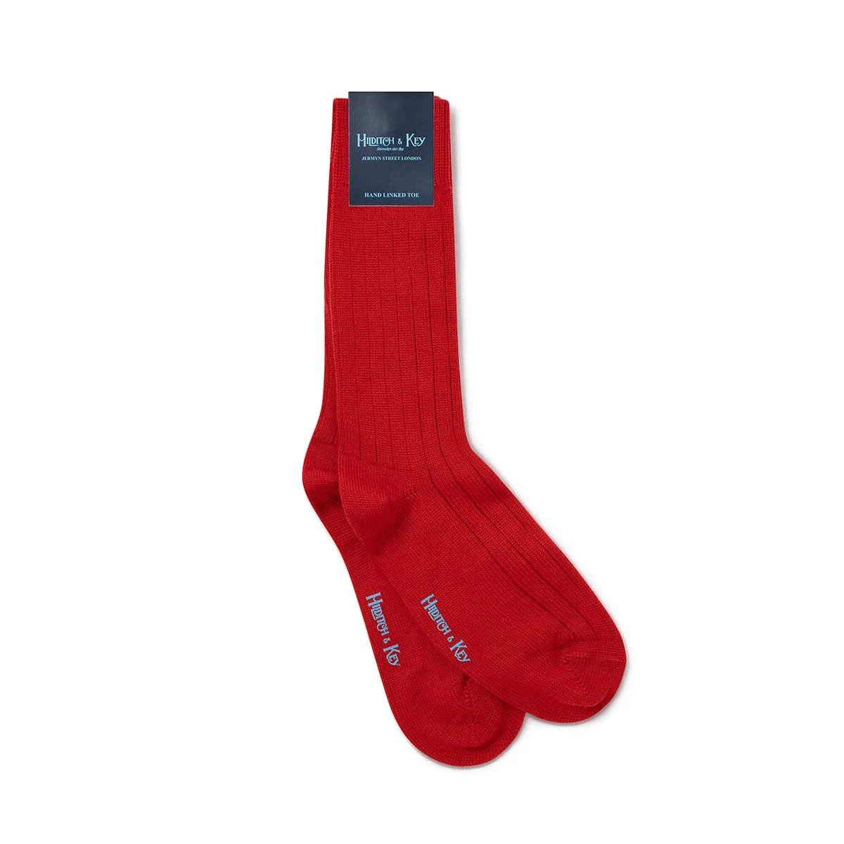 Short Red Heavy Wool Sport Socks