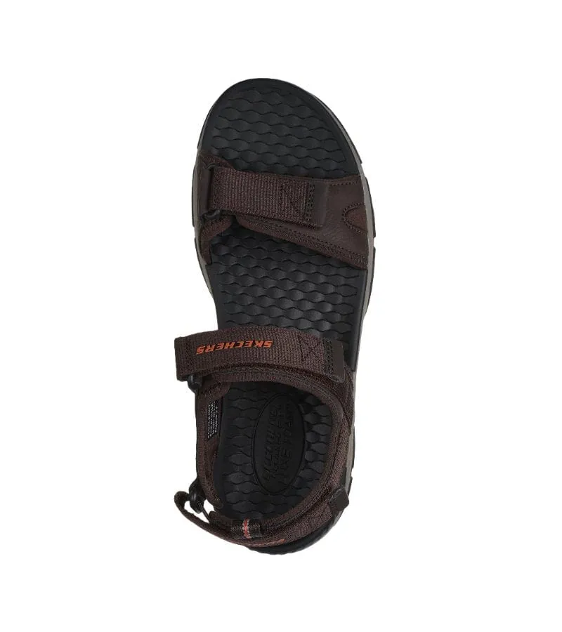 Skechers Mens Brown Strap Sandal Relaxed Fit: Tresmen - RYER 205112